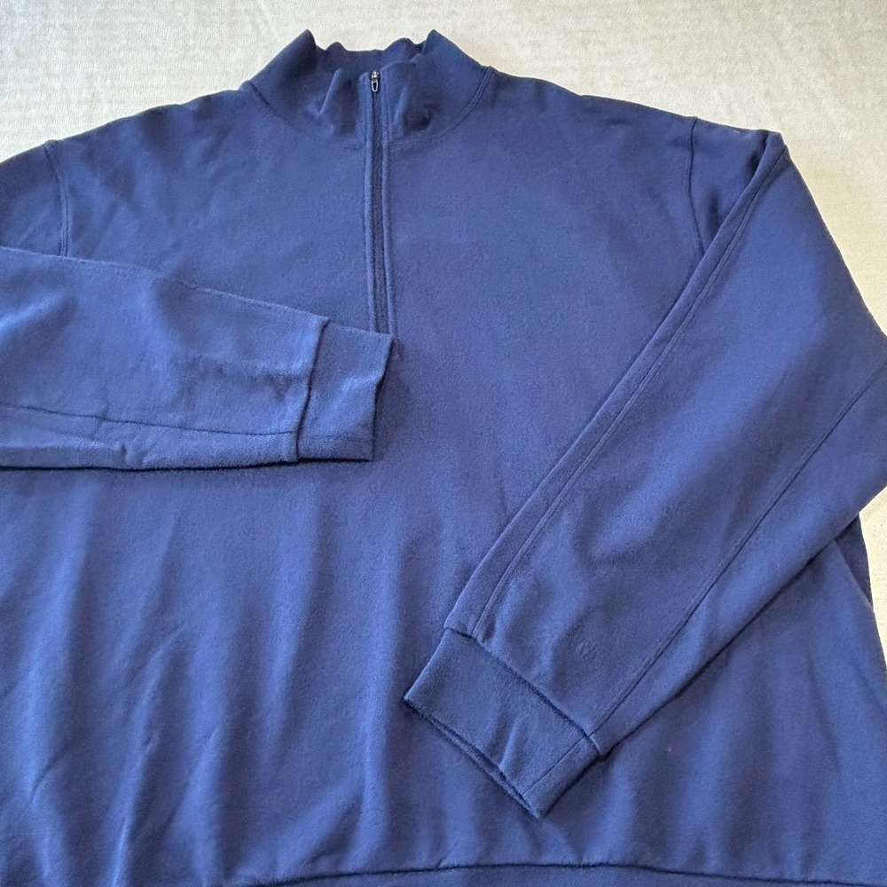 Lululemon French Terry Oversized Half Zip Pullover Navy Blue XXL LM3EKCS